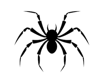 Spider SVG - Spider Silhouette Clipart Cut File, Instant Download, Commercial Use, svg jpg png eps pdf
