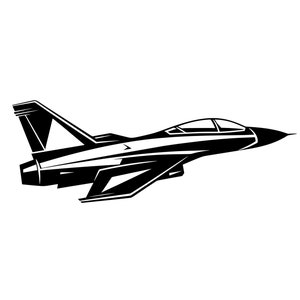Fighter Jet SVG - Air Force War Plane Military Aircraft Silhouette Clipart Cut File, Instant Download, Commercial Use, svg jpg png eps pdf