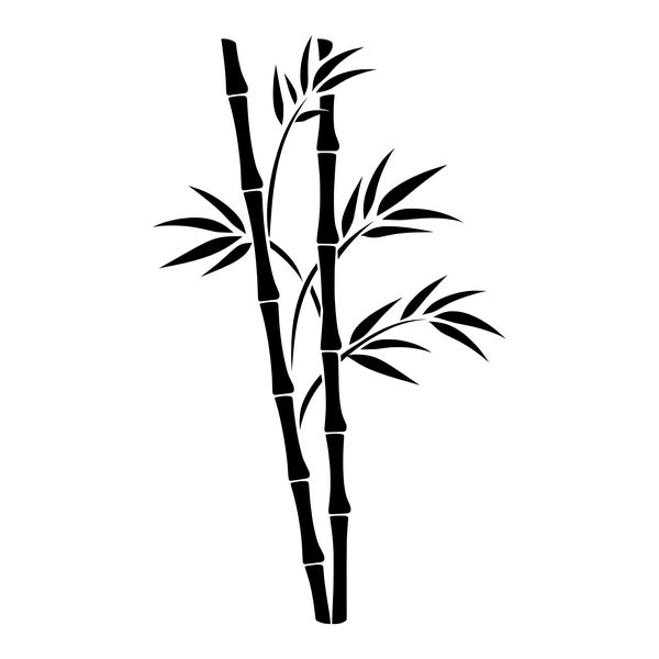 Bamboo SVG - Tropical Plant Bamboo Grass Silhouette Clip Art Cut File, Instant Download, Commercial Use, svg png jpg eps pdf