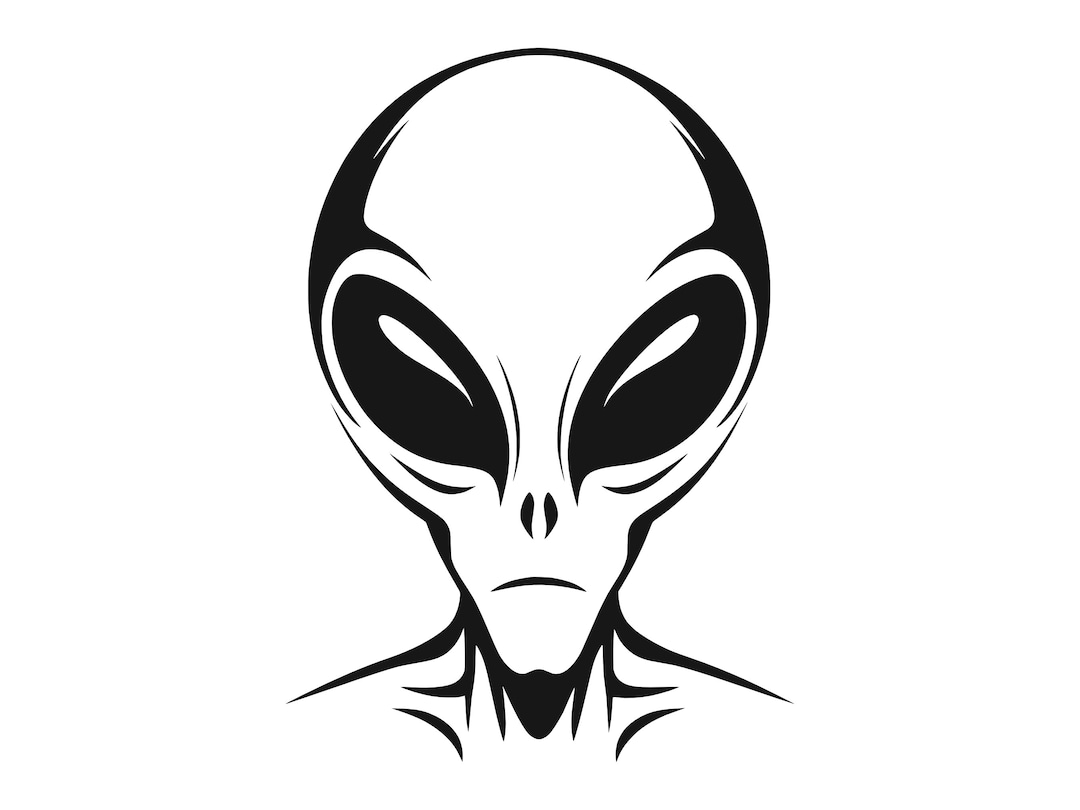 Alien SVG Extraterrestrial Species Alien Creature Silhouette Clip Art ...