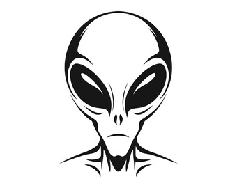 Alien SVG - Extraterrestrial Species Alien Creature Silhouette Clip Art Cut File, Instant Download, Commercial Use, svg png jpg eps pdf