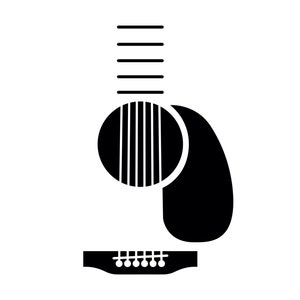 Akoestische gitaar SVG - muziekinstrument Country Folk afdrukbare Clip Art Cut-bestand, Instant Download, commercieel gebruik, svg jpg png eps pdf