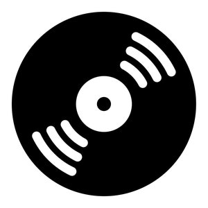 Record SVG, vinyl record silhouet, grammofoonplaat clipart, vinyl record gesneden bestand, record PNG, vinyl record overzicht, recordpictogram