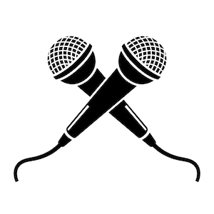 Mikrofony SVG - Wywiad Podcast Audio Wokal Mic Wydrukuj Clip Art Wytnij plik, Natychmiastowe pobranie, Wykorzystanie komercyjne, svg png jpg eps pdf