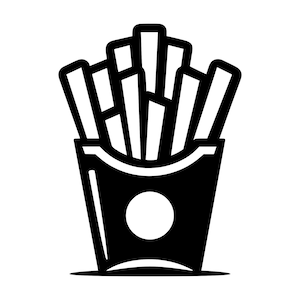 Papas fritas SVG - Papas fritas, comida rápida, clip art imprimible, archivo de corte, descarga instantánea, uso comercial, SVG, PNG, JPG, EPS, PDF