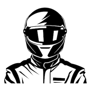 Autocoureur SVG - motorsport professionele coureur silhouet Clip Art Cut-bestand, Instant Download, commercieel gebruik, svg png jpg eps pdf