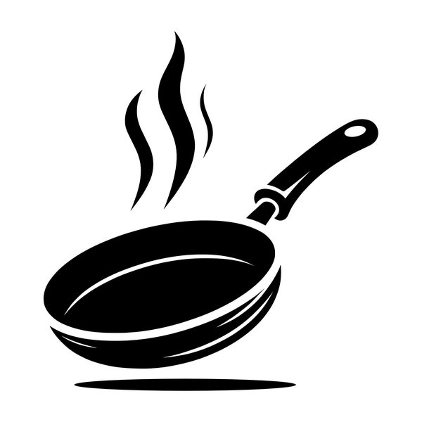 Frying Pan SVG - Cookware Skillet Chef Cooking Pan Printable Clip Art Cut File, Instant Download, Commercial Use, svg png jpg eps pdf