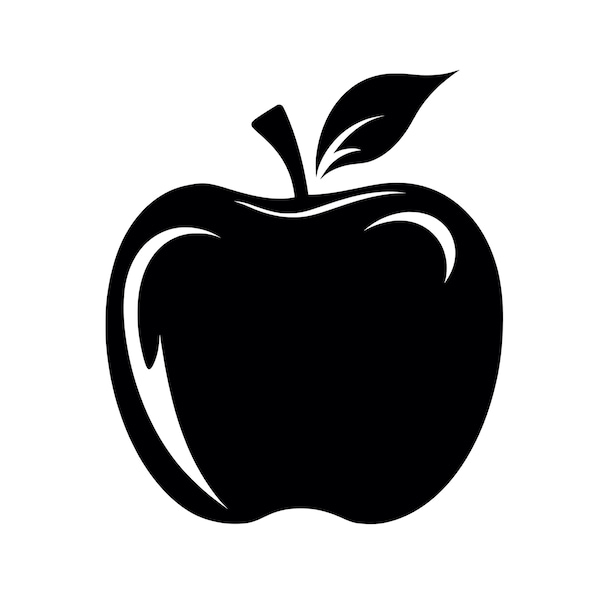 Apple Tree Clip Art Black and White - Etsy