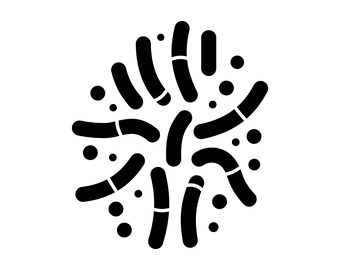 細菌 SVG - 微生物 細菌 生物学 科学 シルエット クリップ アート
