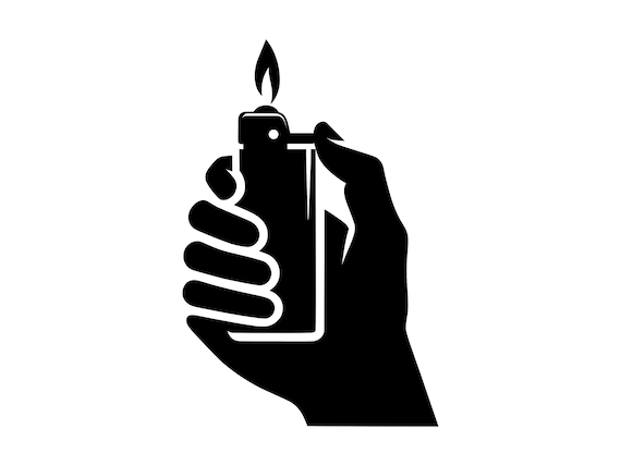Lighter SVG - Cigarette Lighter Flame Fire Igniter Silhouette Clip Art Cut  File, Instant Download, Commercial Use, Svg Png Jpg Eps Pdf