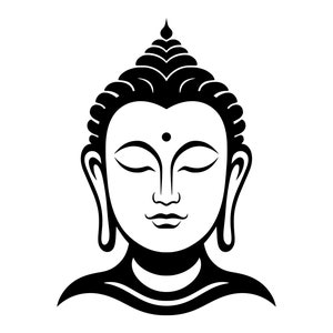 Buddha SVG - Buddhism Buddha Zen Statue Face Silhouette Clip Art Cut File, Instant Download, Commercial Use, svg png jpg eps pdf
