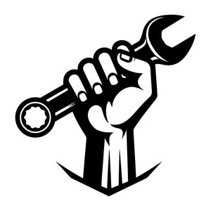 Wrench SVG - Hand Holding a Wrench Spanner Mechanic Tools Printable Clip Art Cut File, Instant Download, Commercial Use, svg png jpg eps pdf