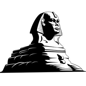 Sphinx SVG - Ancient Egypt Great Sphinx Lion Statue Silhouette Clip Art Cut File, Instant Download, Commercial Use, svg png jpg eps pdf