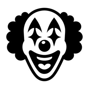 Payaso sonriente SVG - Payaso de feria, cabeza de payaso de carnaval, archivo de corte imprimible, descarga instantánea, uso comercial, SVG, PNG, JPG, EPS, PDF