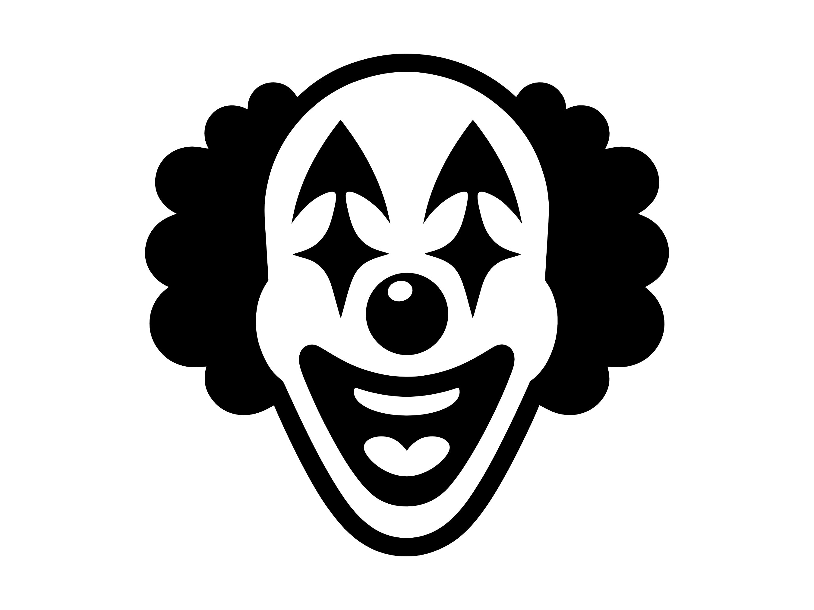笑うピエロ SVG - サイドショー ピエロ カーニバル ピエロ ヘッド 印刷