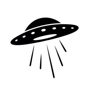 OVNI SVG - Silueta de platillo volador de nave espacial extraterrestre, archivo de corte, descarga instantánea, uso comercial, SVG, JPG, PNG, EPS, PDF