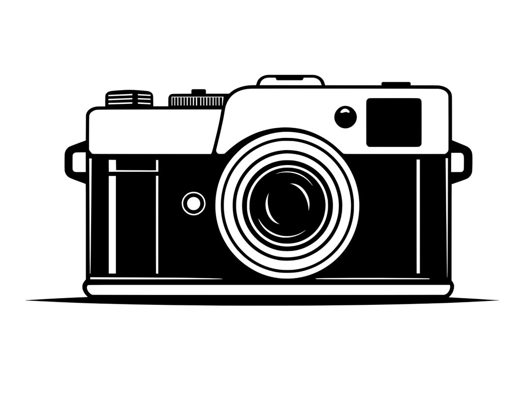 Camera SVG, Vintage Camera Silhouette, Retro Camera Clipart, Old Camera