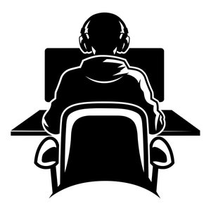 Gamer SVG - PC Gaming Streamer ordinateur de bureau Silhouette Clip Art couper fichier, téléchargement immédiat, usage commercial, svg png jpg eps pdf