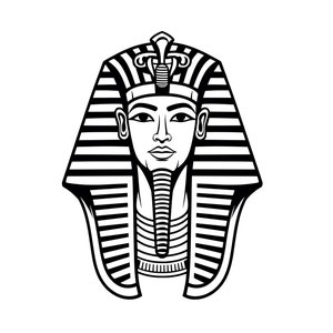 Egyptian Pharaoh SVG - Ancient Egypt King Silhouette Clipart Cut File, Instant Download, Commercial Use, svg jpg png eps pdf