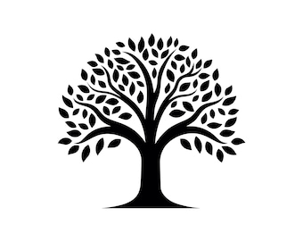Tree of Life SVG - Symbolic Sacred Tree Silhouette Clipart Cut File, Instant Download, Commercial Use, svg jpg png eps pdf
