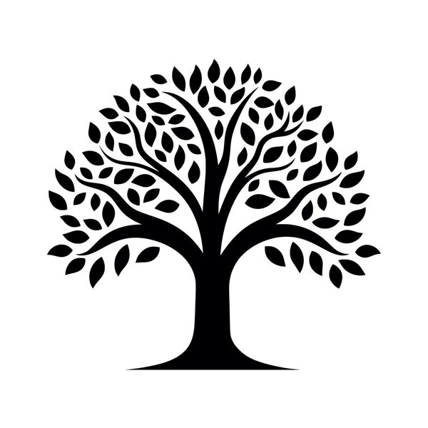 Tree of Life SVG - Symbolic Sacred Tree Silhouette Clipart Cut File, Instant Download, Commercial Use, svg jpg png eps pdf