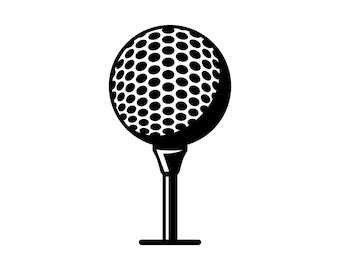 Golf Ball SVG - Golf Tee Golfing Tournament Sports Silhouette Clip Art Cut File, Instant Download, Commercial Use, svg png jpg eps pdf