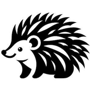 Ouriço SVG - Animais fofos, vida selvagem, criatura da floresta, arquivo de corte para impressão, download instantâneo, uso comercial, svg png jpg eps pdf