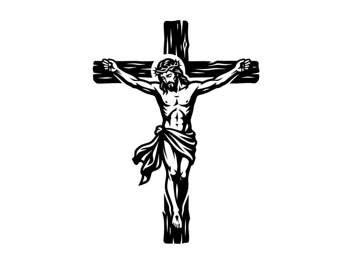 Jesus Crucifixion SVG - Christian Cross Religious Easter Faith Catholic ...