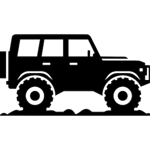 Véhicule 4x4 SVG - SUV 4x4 4x4, fichier de coupe imprimable, téléchargement immédiat, utilisation commerciale, svg png jpg eps pdf