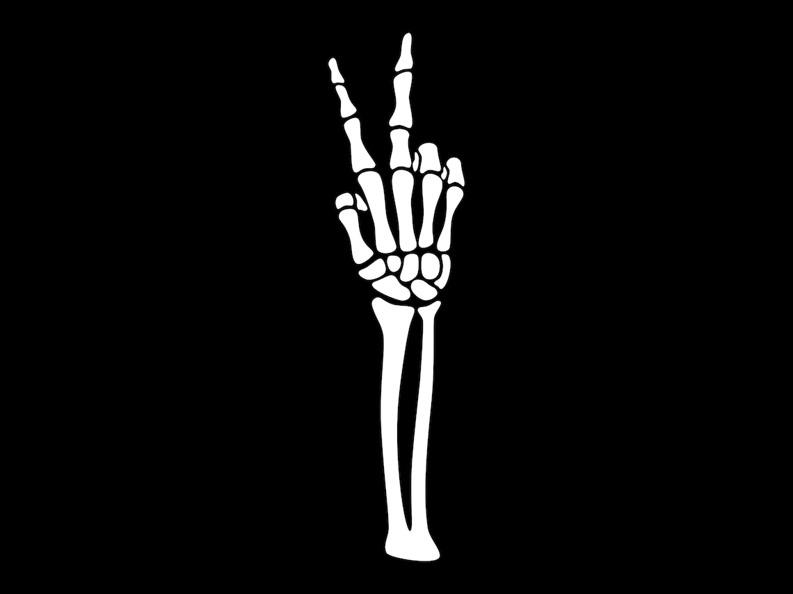 Skeleton Hand Peace Sign SVG Skeleton Hand Silhouette Peace - Etsy