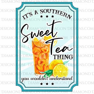 Drink Label Design, Southern Sweet Tea Label Design, Southern Sweet Tea Label, Drink Label, Sublimation Design, Waterslide Design, PNG