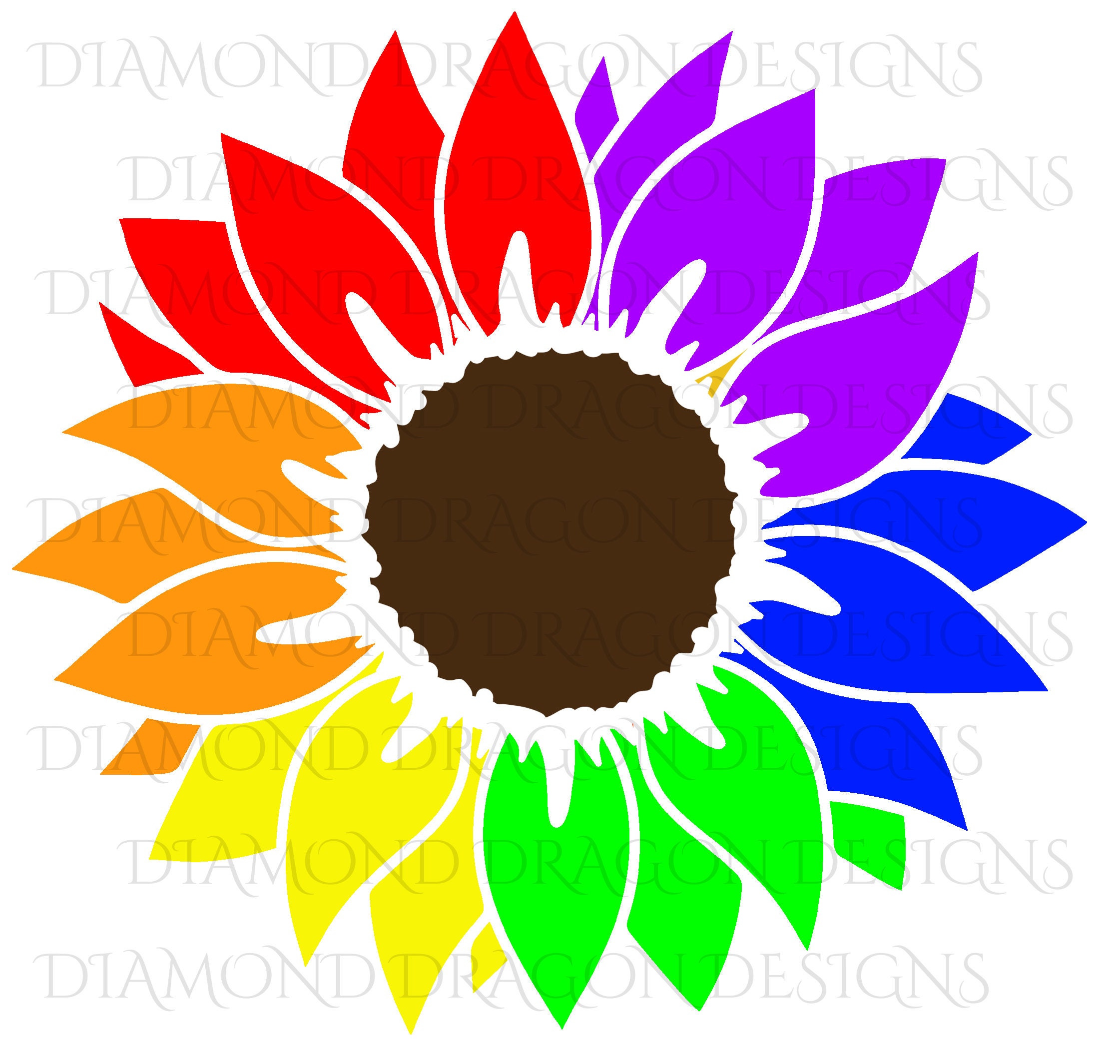 Whole Sunflower Rainbow Sunflower Pride Sunflower Pride Etsy