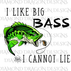 J’aime big bass, Pêche, Fête des pères, Drôle, Image de poisson basse, Haute résolution, Toboggan aquatique, Téléchargement instantané d’image numérique,ClipArt, PNG, fichier JPG