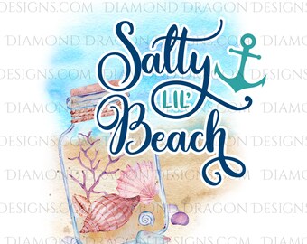 Beach Sublimation PNG, Beach Please PNG, Salty Beach Digital Download, Summer Sublimation Design, Summer Beach Png, Beach subilmation