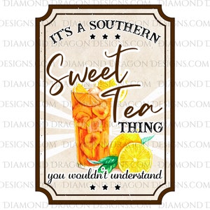 Drink Label Design, Southern Sweet Tea Label Design, Southern Sweet Tea Label, Drink Label, Sublimation Design, Waterslide Design, PNG