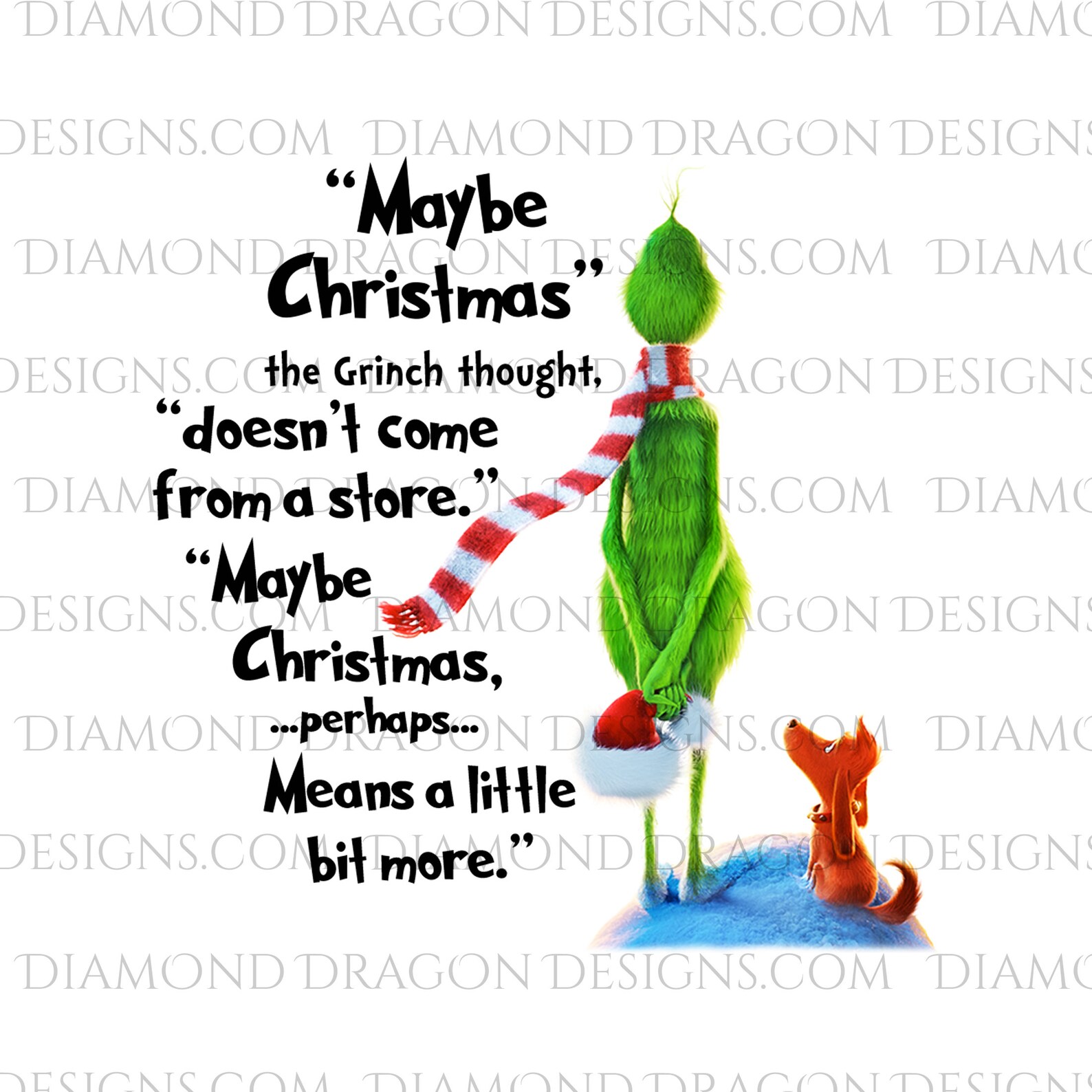 Christmas The Grinch Inspired Quote Maybe Christmas Laser Etsy