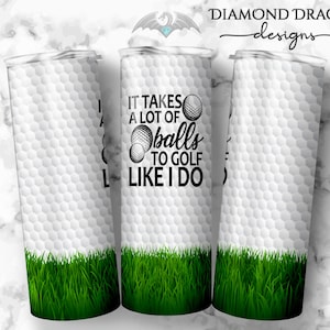 Golf Tumbler Wrap Imagee, Golf Ball Tumbler Wrap, Golf Wrap Image, Father's Day Wrap, Wrap Design for Sublimation or Waterslide, PNG, File image 1