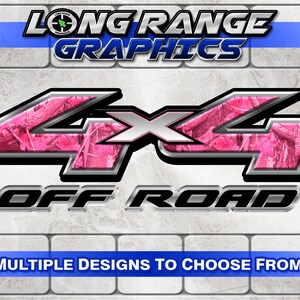 4X4 OFF ROAD - Light Pink Camo - Pair of Decals