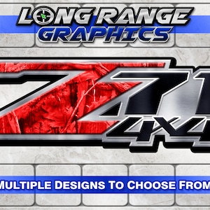 Z-71 Camo - Red - Pair of Decals