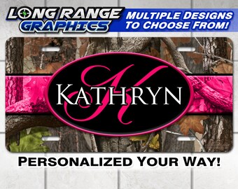 Camo Monogramm Name Nummernschild