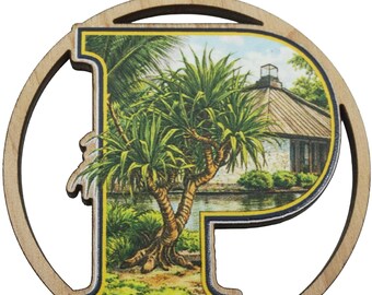 Pandanus (Hala Tree) 2026 Graduation Keepsake Wood Laser Cut Ornament Gift Lei Engraved Made in Hawaii Ornaments Senior Graduate