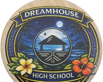 DreamHouse High School 2026 Graduation Keepsake Wood Laser Cut Ornament Gift Lei Engraved Made in Hawaii Ornaments Senior Graduate