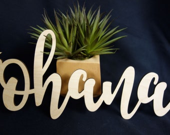NEW: MEDIUM Laser Cut Wooden Ohana Family Wall Art Cut Out Wall Sign DIY Project Home Decor Made in Hawaii Wood Sign Decor