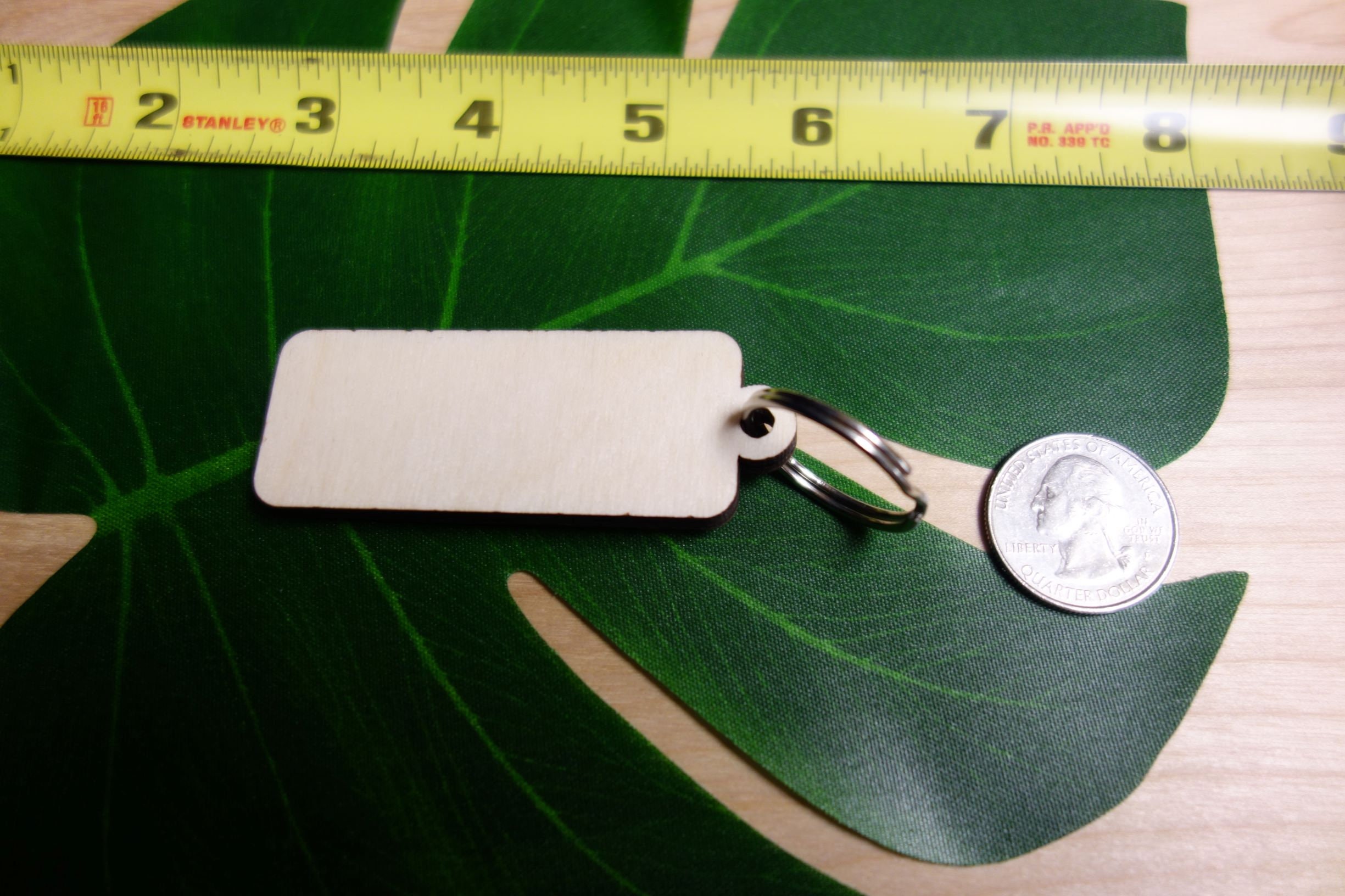 Laser Cut Wood Aloha 'aina Key Chain Maunakea Triangles Wooden Etched ...