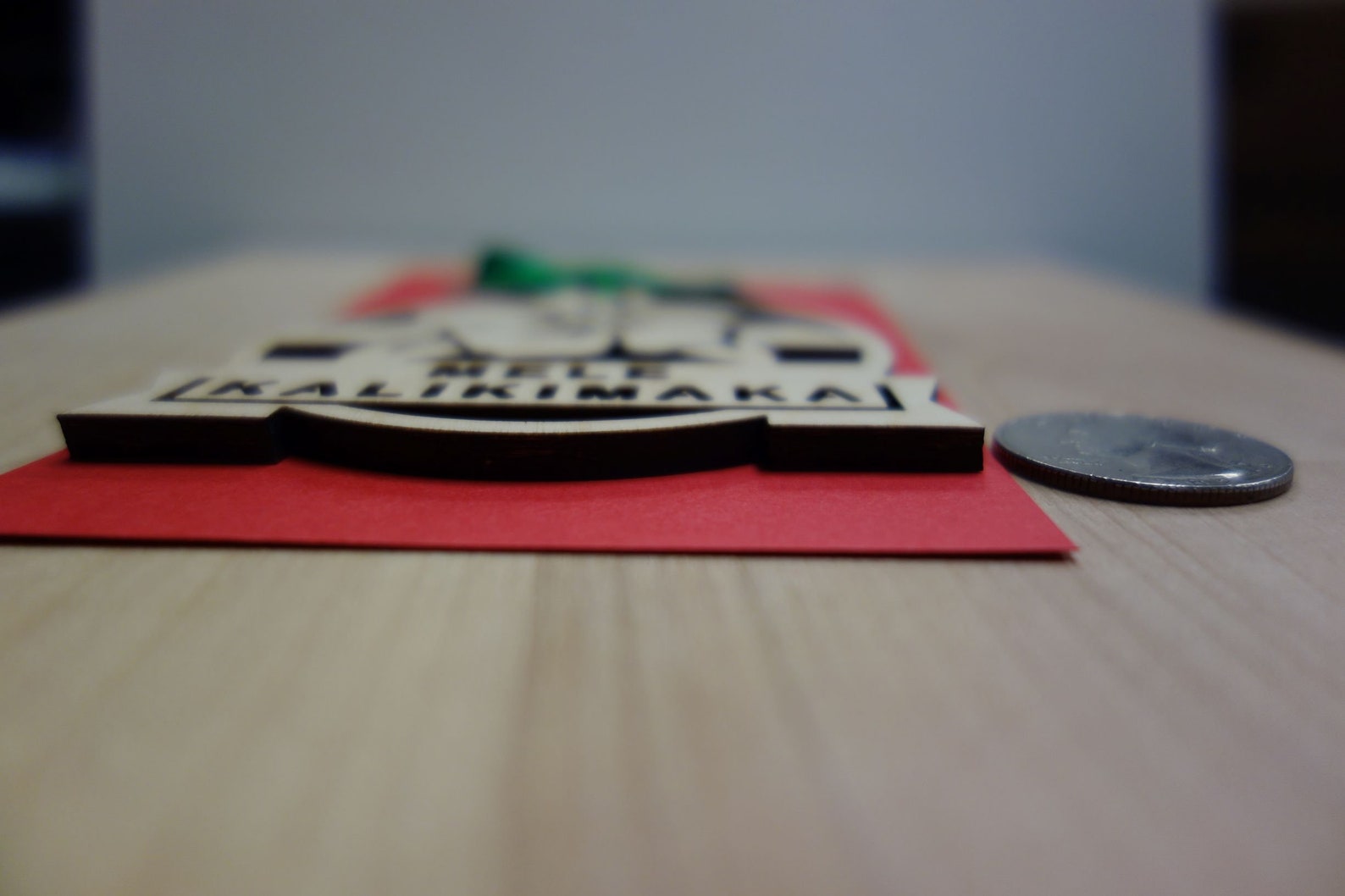 Wooden Mele Kalikimaka Hibiscus Flower Hawaiian Christmas Ornament