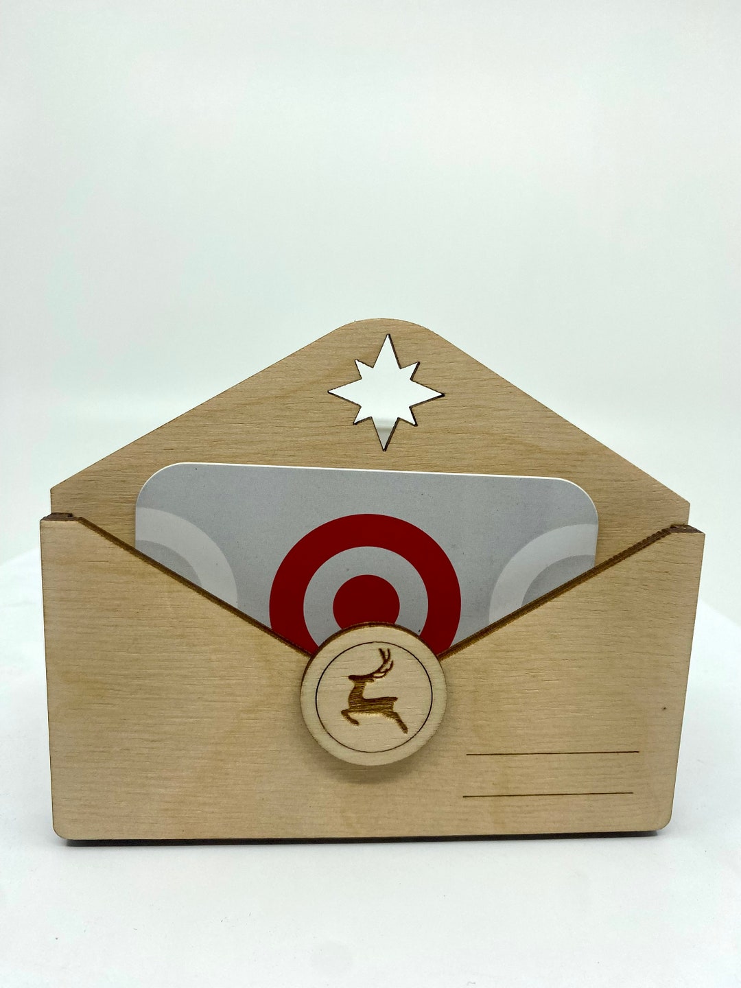 Wooden Laser Cut Gift Card Holder Envelope Made in Hawaii Holiday