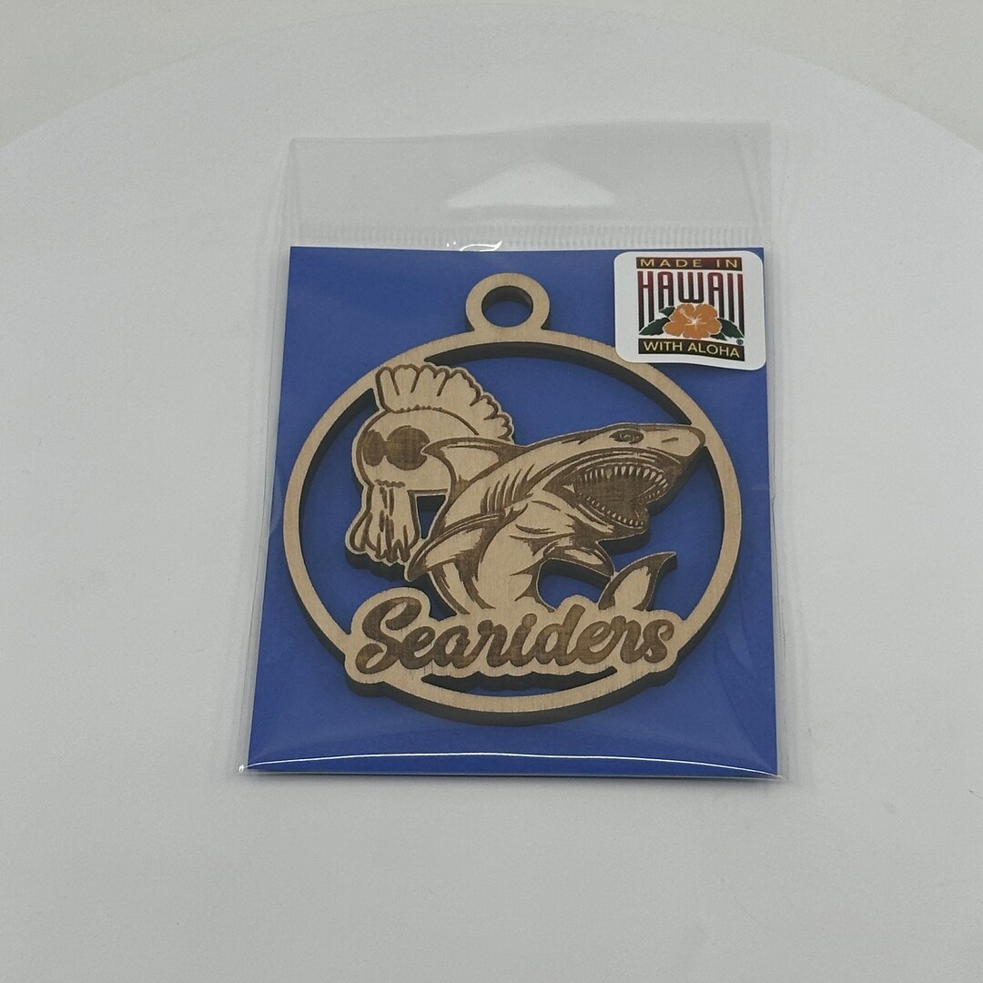 Waianae Seariders 2024 Graduation Keepsake Wood Laser Etched and Cut Ornament Gift Lei Engraved