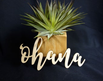 NEW: SMALL Laser Cut Wooden Ohana Family Wall Art Cut Out Wall Sign DIY Project Home Decor Made in Hawaii Wood Sign Decor