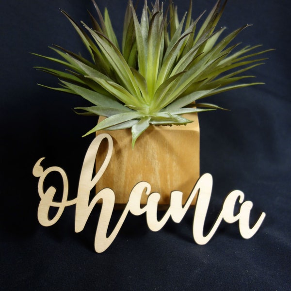 NEW: SMALL Laser Cut Wooden Ohana Family Wall Art Cut Out Wall Sign DIY Project Home Decor Made in Hawaii Wood Sign Decor