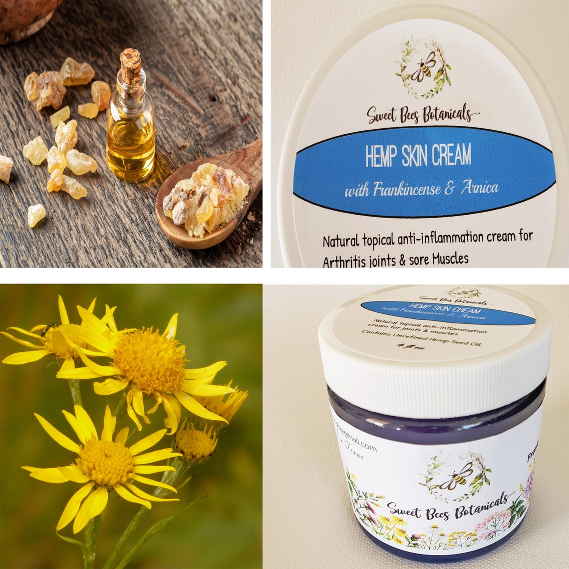 Natural Hemp Seed Oil Pain Cream Boswellia Serrata Cream Etsy